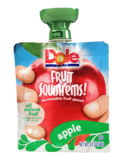Trust-T-Lok on the Dole apple sauce pouch product.
